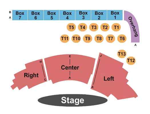 seating chart for Woolworth Theatre - Endstage 2 - eventticketscenter.com