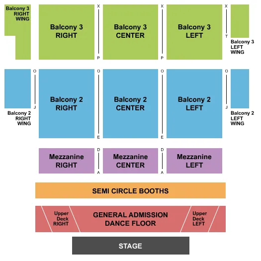 seating chart for Worcester Palladium - Endstage GA Floor - eventticketscenter.com