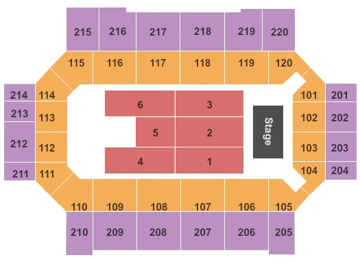seating chart for Broadmoor World Arena - End Stage - eventticketscenter.com