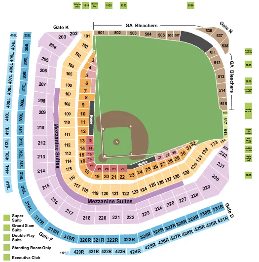 seating chart for Wrigley Field - Baseball-Regular season - eventticketscenter.com