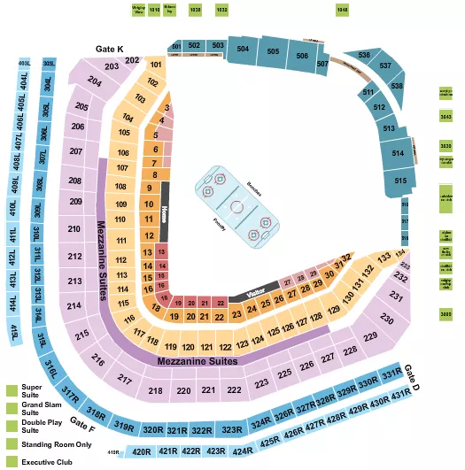 seating chart for Wrigley Field - Hockey - Winter Classic - eventticketscenter.com