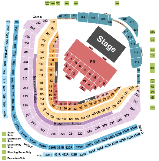 seating chart for Wrigley Field - Rufus Du Sol - eventticketscenter.com