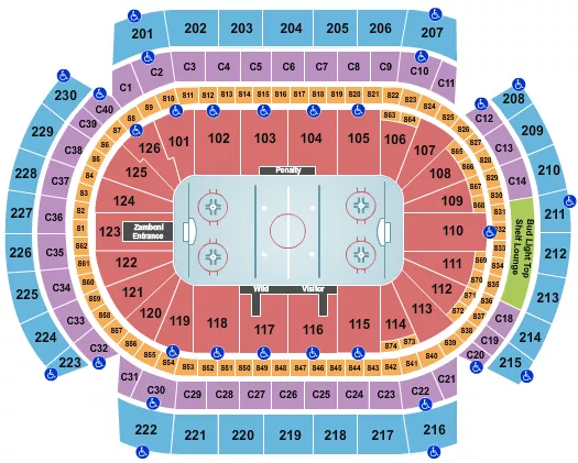 Hockey Seating Map