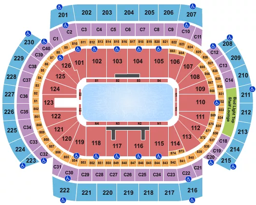 seating chart for Grand Casino Arena - Ice Show - eventticketscenter.com