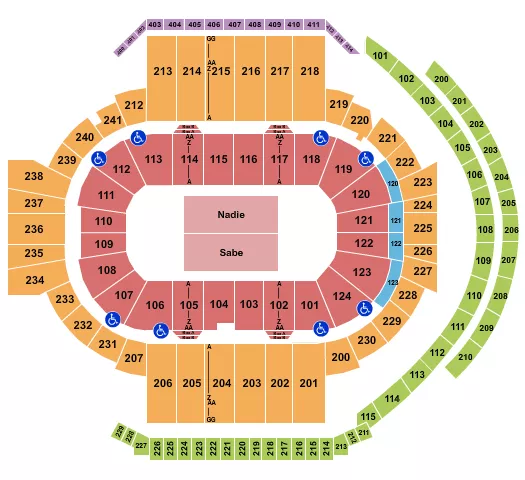 seating chart for XL Center - Bad Bunny - eventticketscenter.com