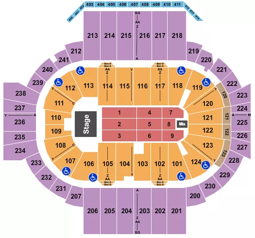 seating chart for XL Center - Endstage 3 - eventticketscenter.com