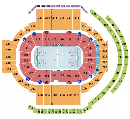 seating chart for XL Center - Hockey - eventticketscenter.com