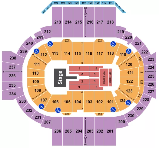 seating chart for XL Center - Mary J. Blige - eventticketscenter.com