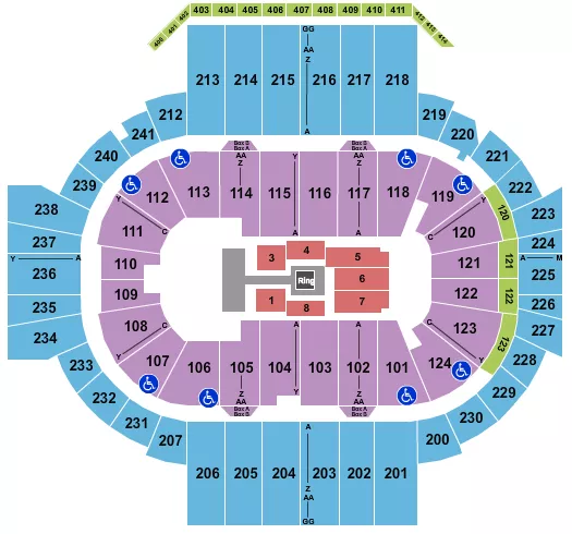 seating chart for XL Center - Wrestling - eventticketscenter.com
