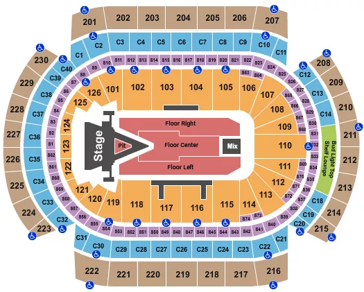 seating chart for Xcel Energy Center - Aerosmith 2023 - eventticketscenter.com