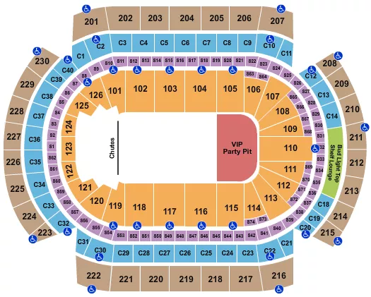 seating chart for Xcel Energy Center - Half House VIP Party Pit - eventticketscenter.com