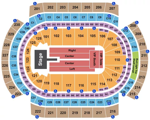 seating chart for Xcel Energy Center - Mary J. Blige - eventticketscenter.com