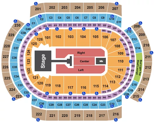 seating chart for Xcel Energy Center - Pink - eventticketscenter.com