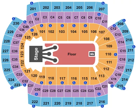 seating chart for Xcel Energy Center - Rod Wave - eventticketscenter.com