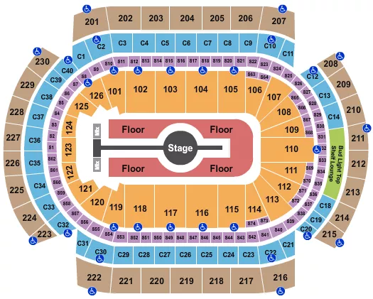 seating chart for Xcel Energy Center - Rod Wave - eventticketscenter.com