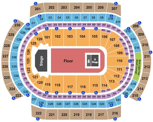 seating chart for Xcel Energy Center - Tyler The Creator - eventticketscenter.com