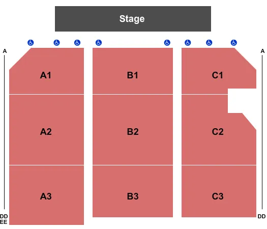 seating chart for Xcite Center At Parx Casino and Racing - Endstage 2 - eventticketscenter.com