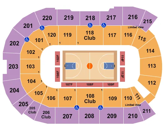 seating chart for Angel of the Winds Arena - Harlem Globetrotters - eventticketscenter.com