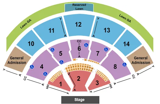 seating chart for Xfinity Center - MA - Endstage Open Air GA 2 - eventticketscenter.com
