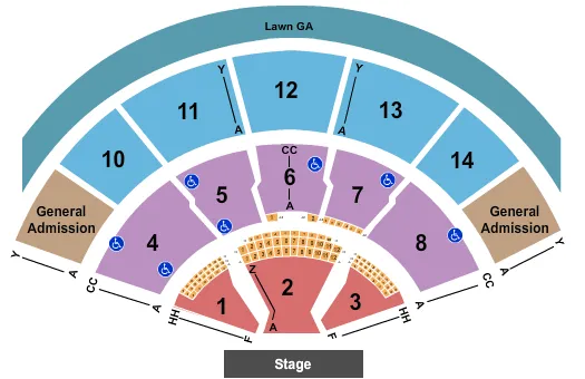 seating chart for Xfinity Center - MA - Endstage Open Air GA - eventticketscenter.com