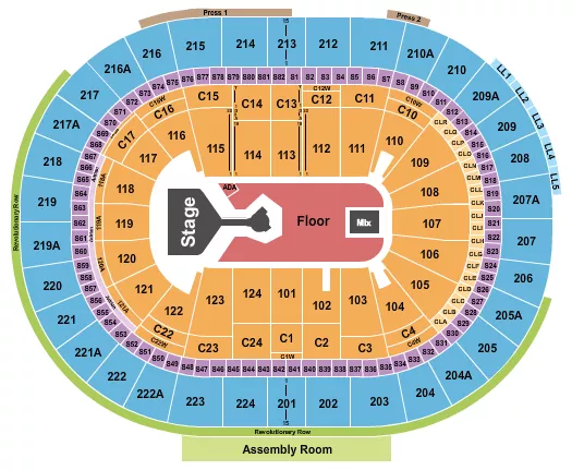 seating chart for Xfinity Mobile Arena - Don Toliver - eventticketscenter.com