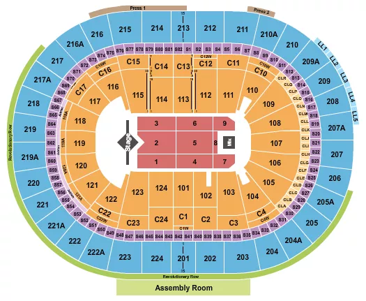seating chart for Xfinity Mobile Arena - J. Cole - eventticketscenter.com
