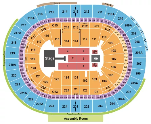 seating chart for Xfinity Mobile Arena - Jonas Brothers - eventticketscenter.com