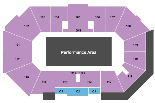 seating chart for Xtream Arena - Rodeo - eventticketscenter.com