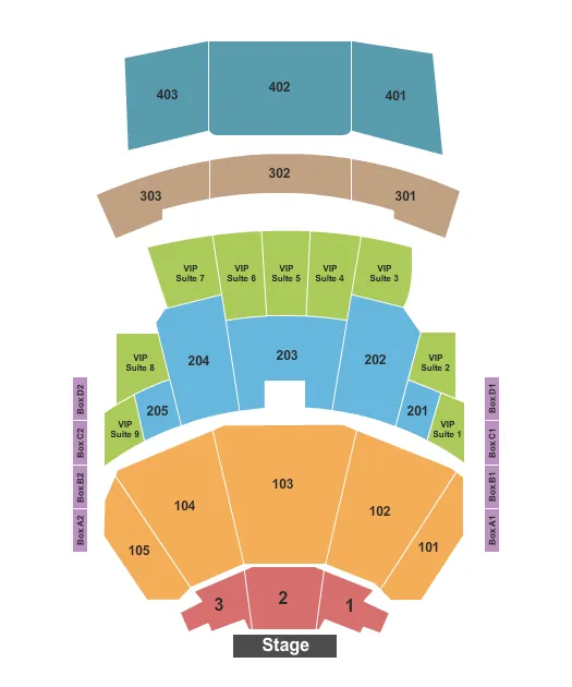 seating chart for Yaamava Resort & Casino - End Stage - eventticketscenter.com