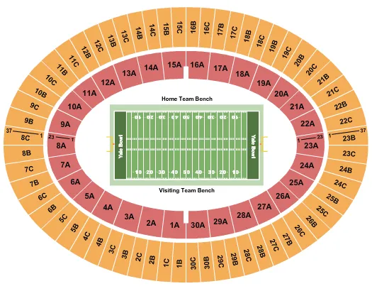 seating chart for Yale Bowl - Football - eventticketscenter.com
