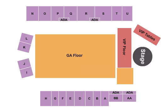 seating chart for Yolo County Fairgrounds - GA & VIP Floor - eventticketscenter.com