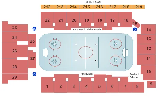 seating chart for Yost Ice Arena - Hockey - eventticketscenter.com