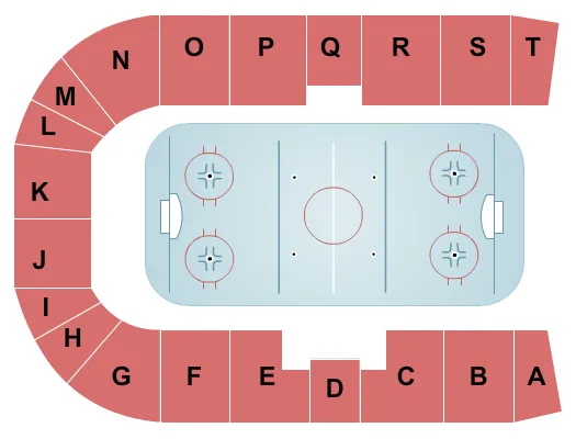 seating chart for Young Arena - Hockey - eventticketscenter.com