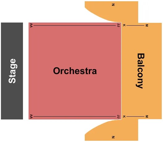 seating chart for Yucaipa Performing Arts Center Indoor Theatre - Endstage Orch/Balc - eventticketscenter.com