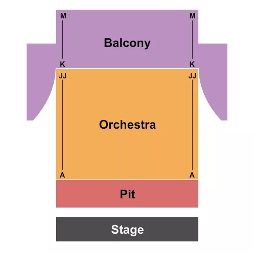 seating chart for Yucaipa Performing Arts Center Indoor Theatre - Endstage Pit - eventticketscenter.com