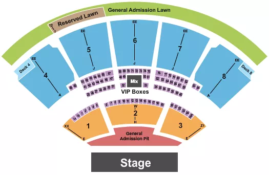 seating chart for iTHINK Financial Amphitheatre - Endstage GA Pit Reserved Lawn - eventticketscenter.com