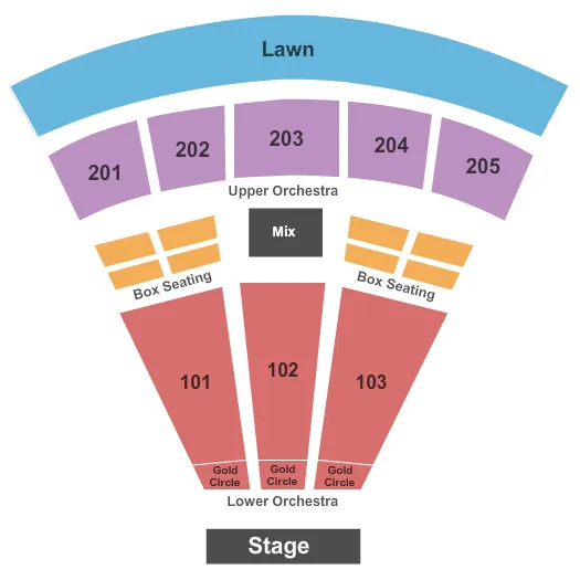 seating chart for Ting Pavilion - Endstage - Gold Circle - eventticketscenter.com