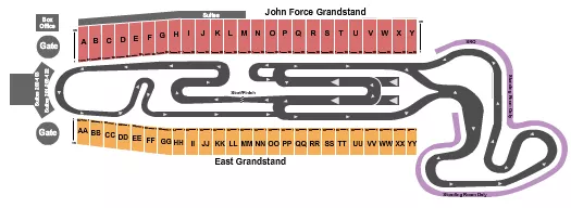 seating chart for zMax Dragway At Charlotte Motor Speedway - Racing SRO - eventticketscenter.com