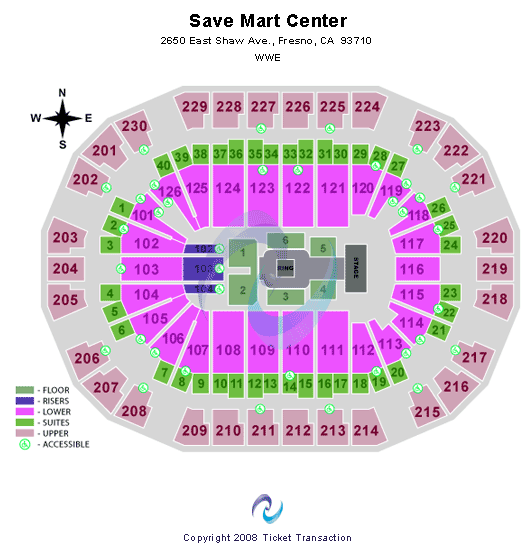 Save Mart Center Boxing Seating Chart