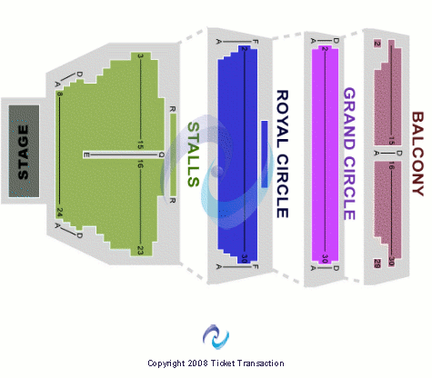 Wyndhams Theatre Seating Map