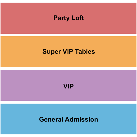 xBk Live Party Loft/VIP Seating Chart