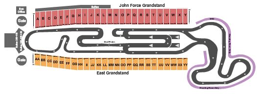 zMax Dragway At Charlotte Motor Speedway Racing SRO Seating Chart